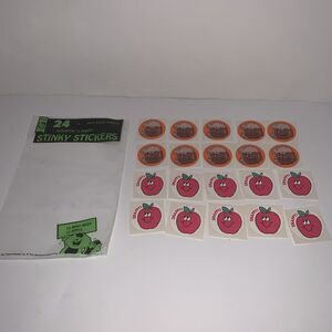 Vintage Trend Scratch & Sniff Stinky Stickers 10 Root Beer & 10 Apple 1981